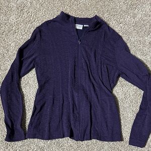 Chico’s Purple Zip-Up Jacket—Like New!